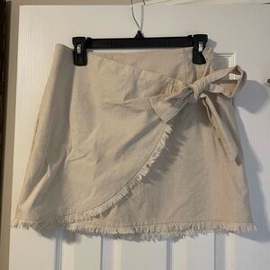 Elegant Cream Wrap Skirt